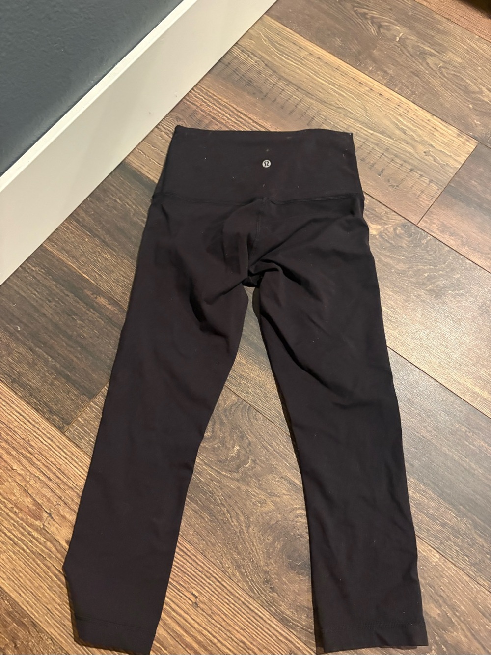lululemon athletica Black Capri Leggings with High Waistband